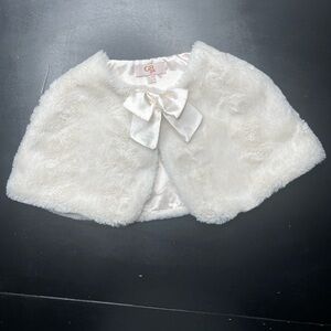 GB Girls Size S/M Faux Fur Shawl Wrap Shrug Dressy Capelet